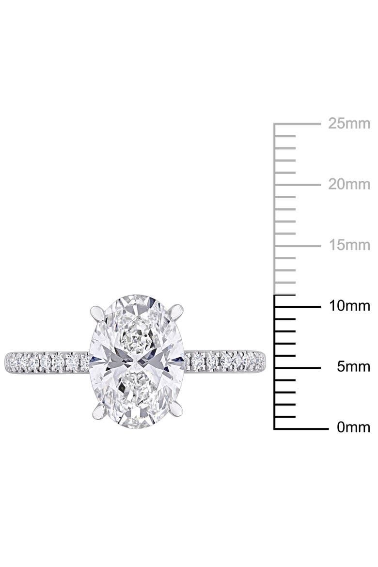 2-1/6 CTW Lab Grown Diamond Oval Ring 14k, Alternate, color, White Gold