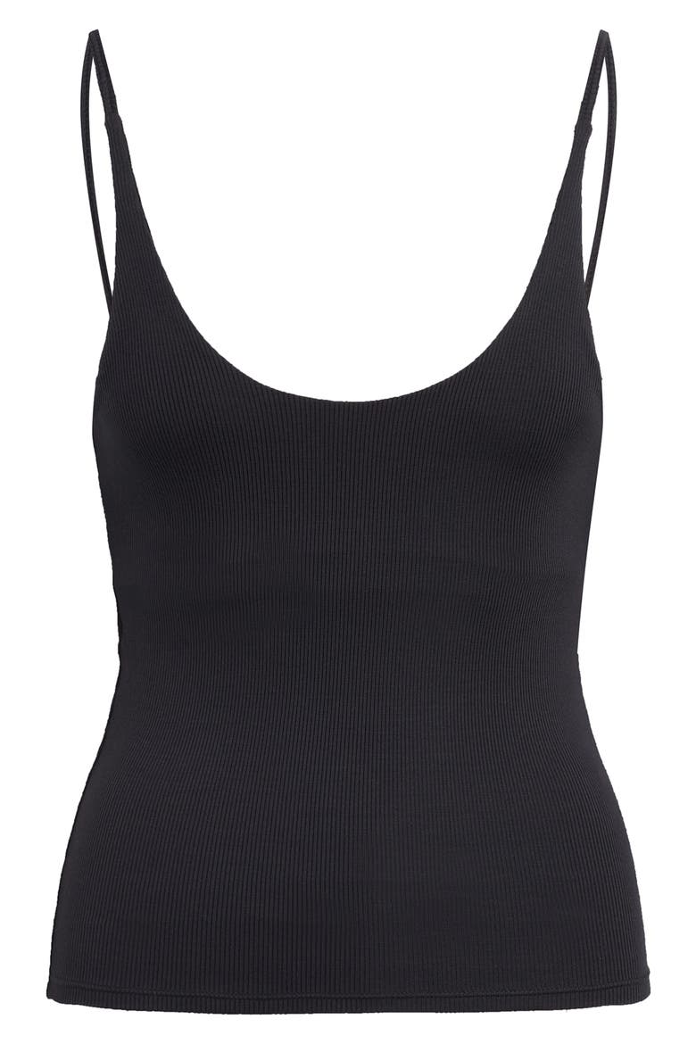 The Clara Rib Camisole, Alternate, color, BLACK