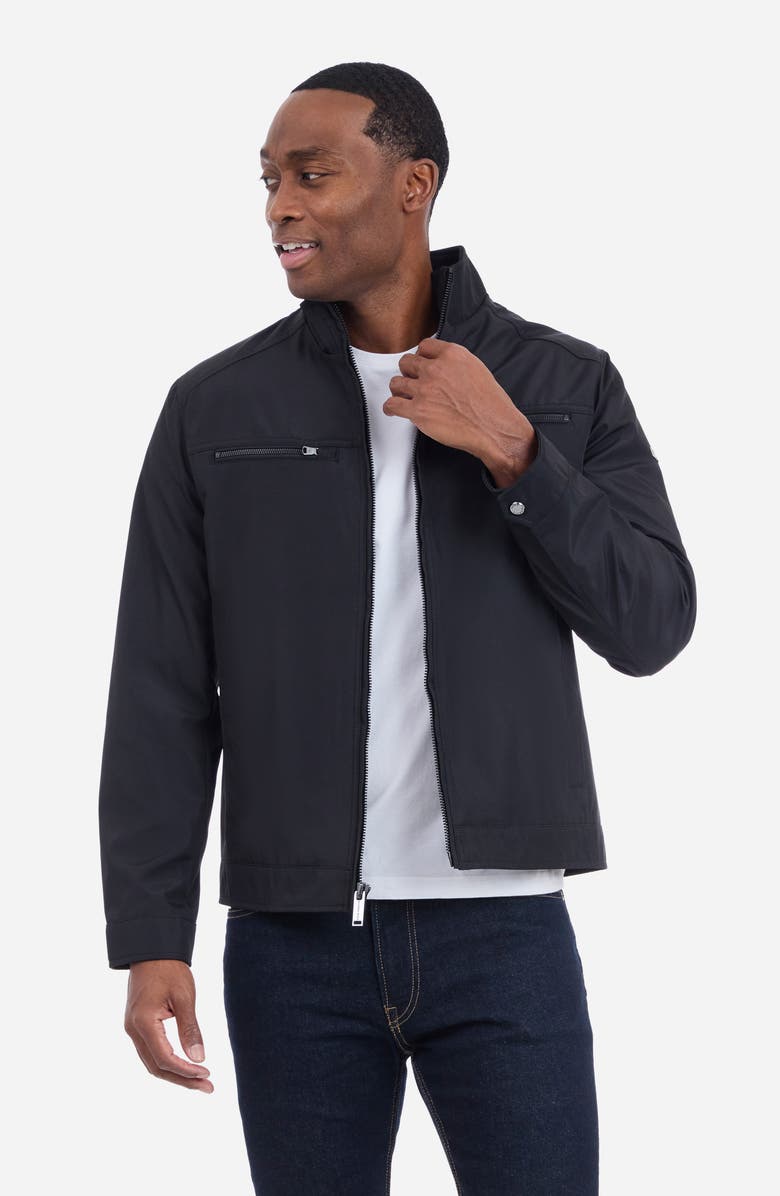 Michael Kors Softshell Zip Jacket, Alternate, color, Black