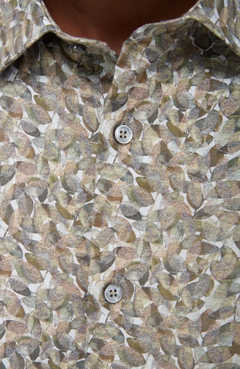 Bugatchi L/S JULIAN WOVEN SHAPED, Alternate, color, Khaki