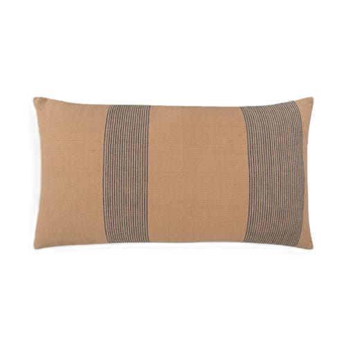 Naki & Ssam Modern Simplicity Brown Pin-striped Lumbar Pillow In Multi