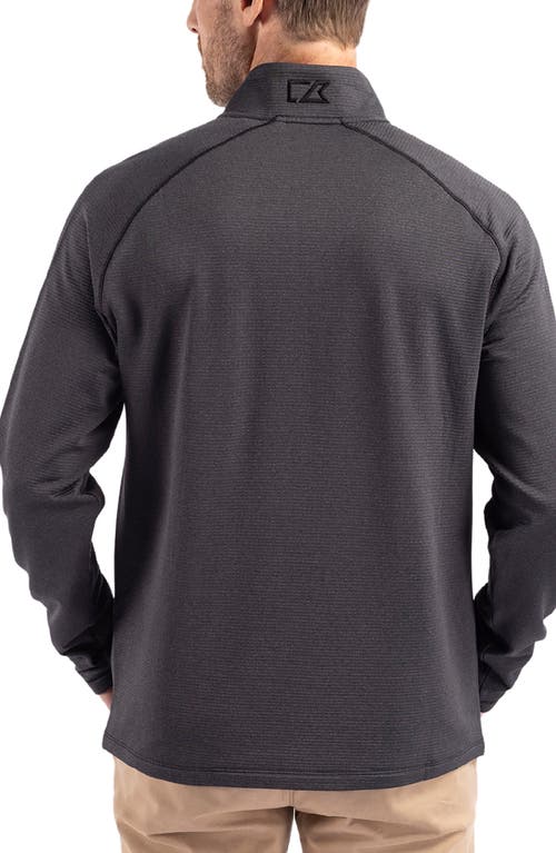 Cutter & Buck Peshastin Fleece Half Zip Pullover In Black Heather