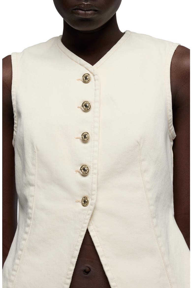 Lady Denim Vest, Alternate, color, MOONDUST