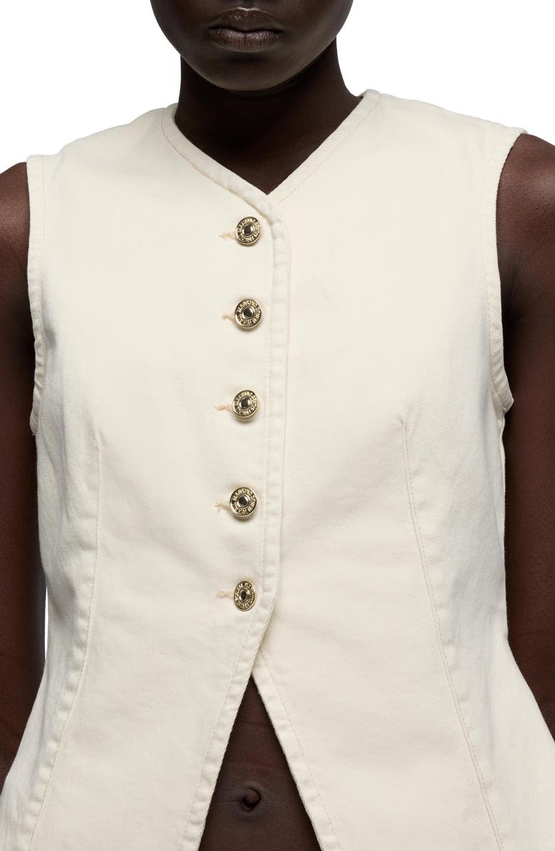 7 For All Mankind Lady Denim Vest, Alternate, color, Moondust