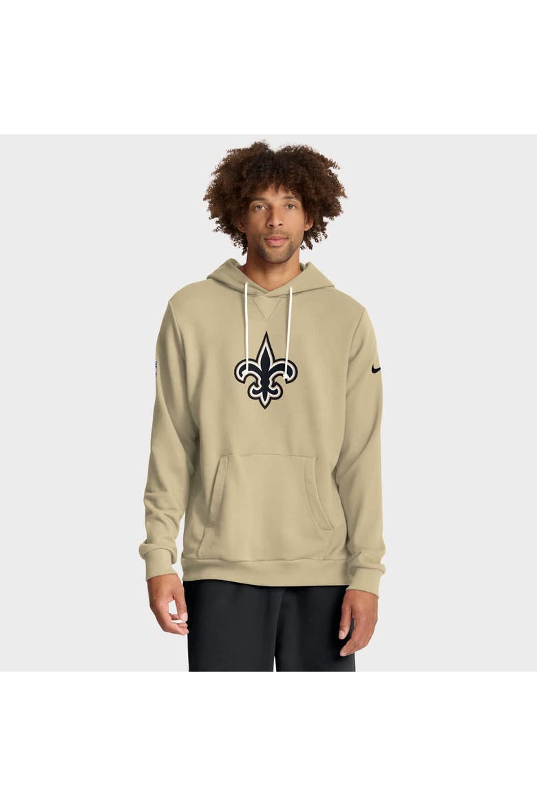 Men's Nike Gold New Orleans Saints Sideline Standard Issue Alt 2 Dri-FIT Hoodie, Main, color, Gold