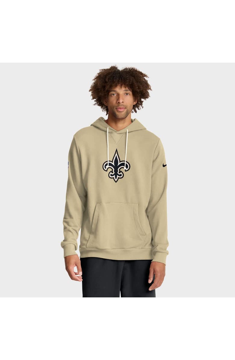 Nike Men's Nike Gold New Orleans Saints Sideline Standard Issue Alt 2 Dri-FIT Hoodie, Main, color, Gold
