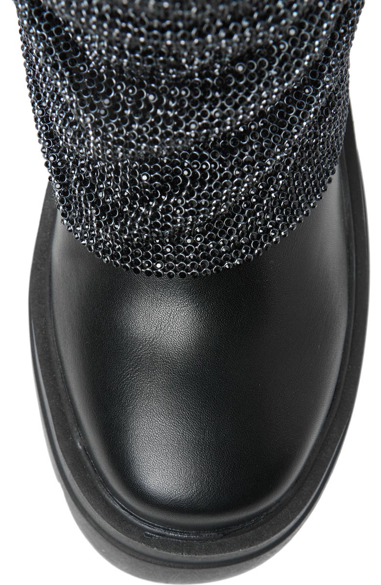 AZALEA WANG Bloomfield Crystal Chainmail Boot, Alternate, color,