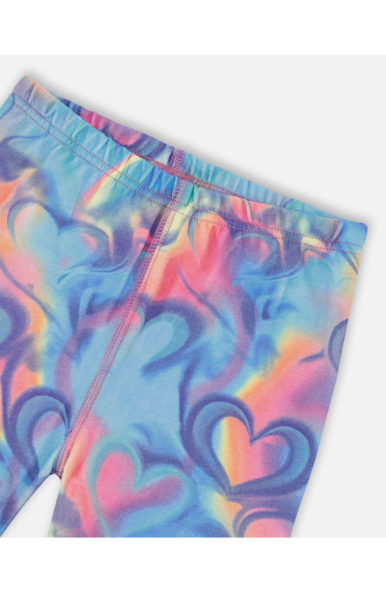 Deux par Deux Organic Cotton Two-Piece Pajamas, Alternate, color, Rainbow Heart Print