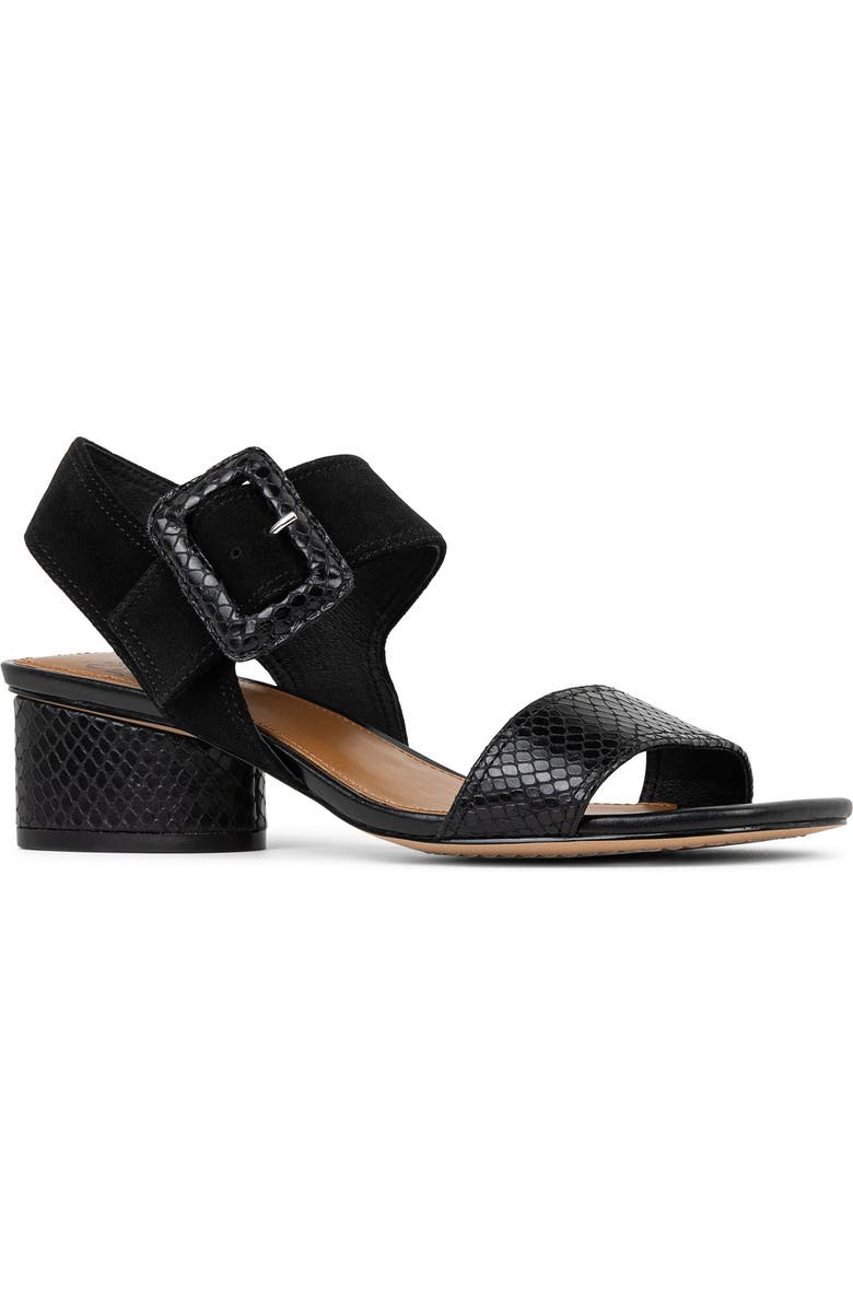 Donald Pliner Oversize Buckle Slingback Sandal, Main, color, Black