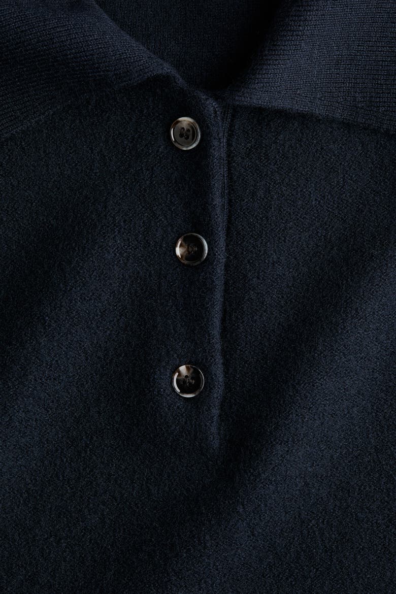 Wool Polo Jumper, Alternate, color, Navy blue