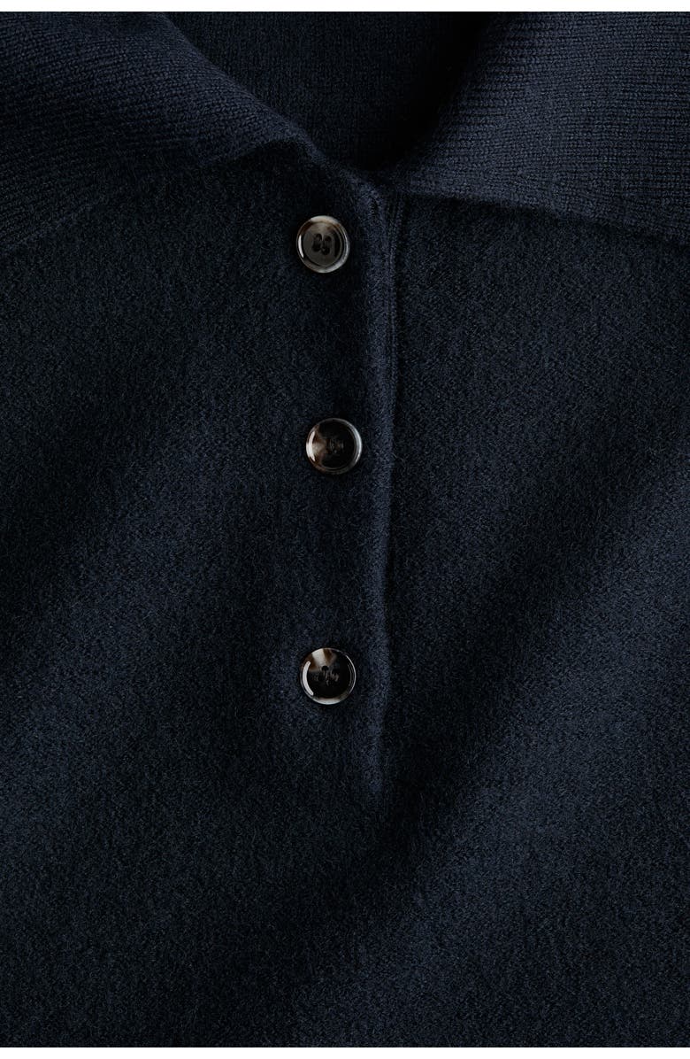 H&M Wool polo sweater, Alternate, color, Navy Blue