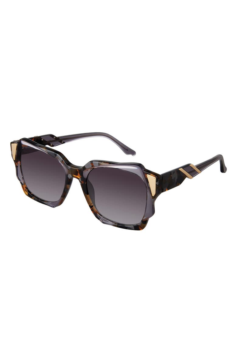 Coco and Breezy Fortune 55mm Rectangular Sunglasses, Main, color, 