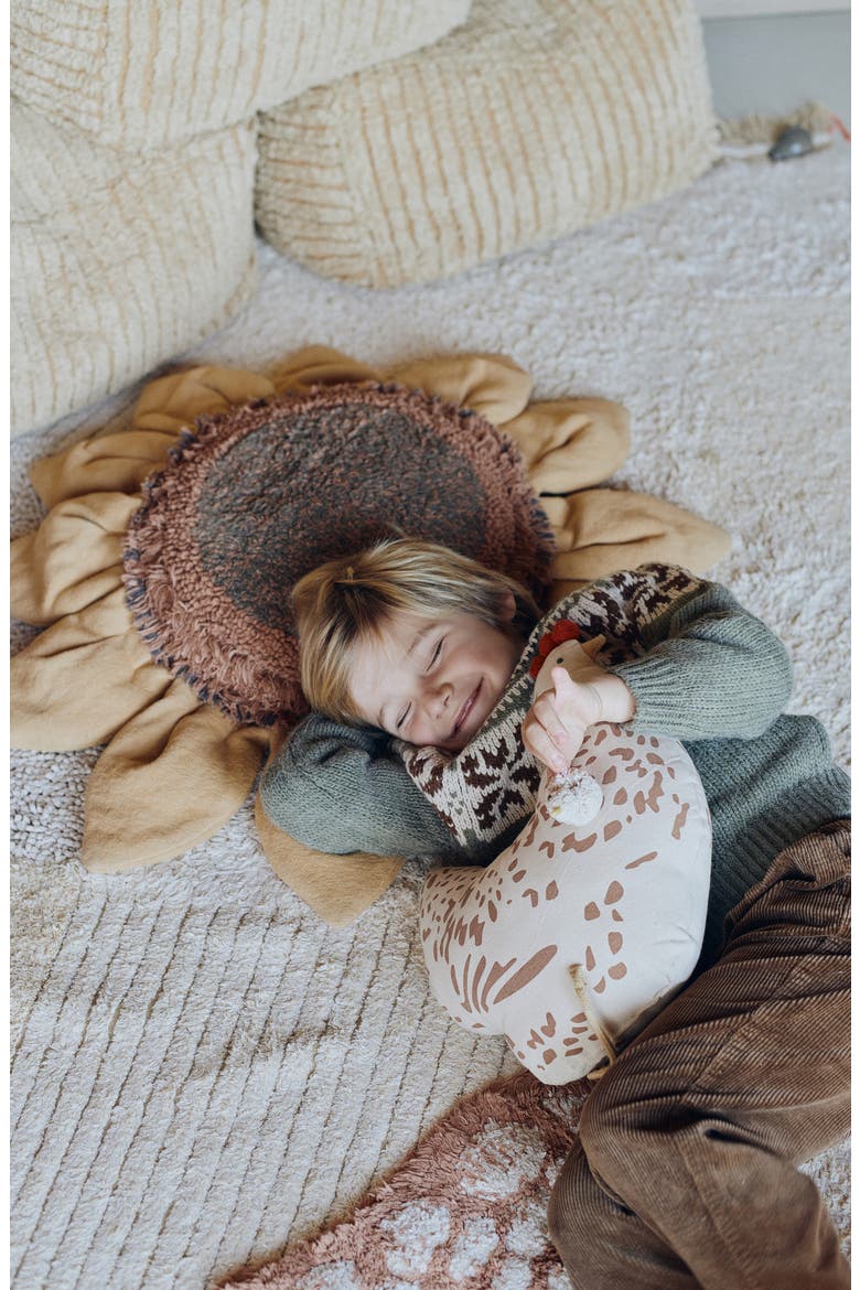 Sunflower Cushion, Alternate, color, CHESTNUT