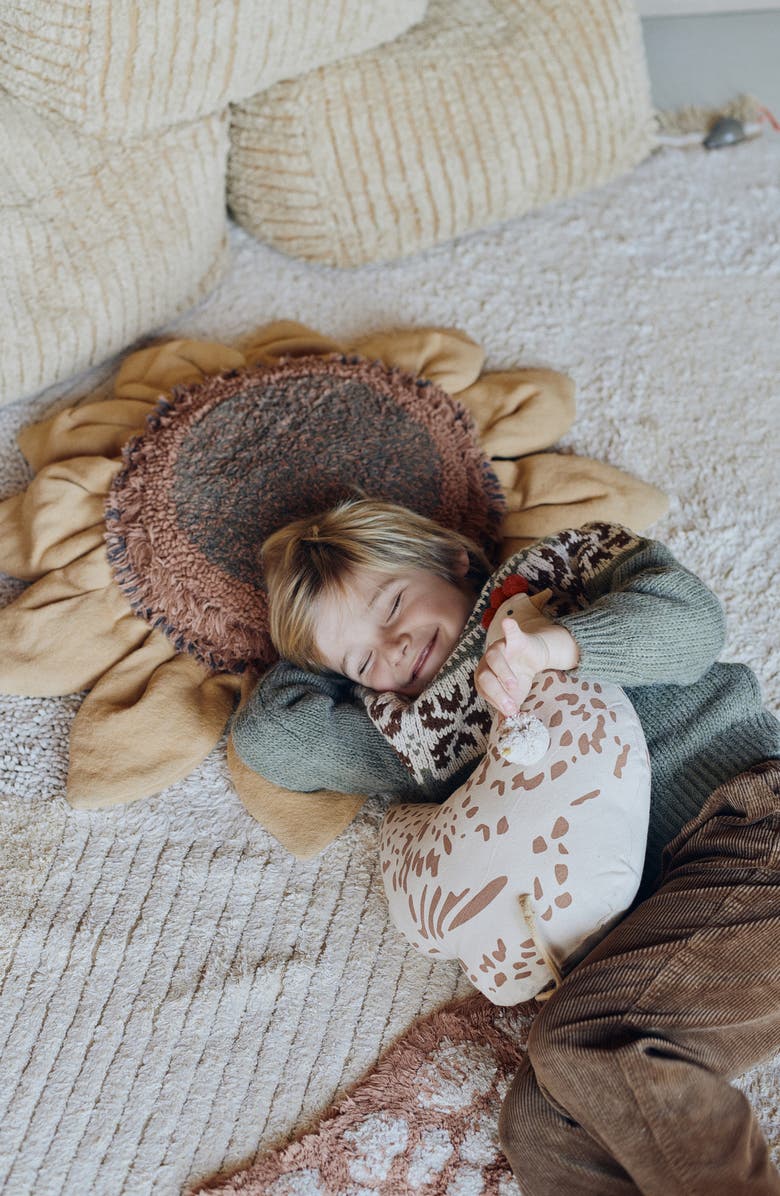 Lorena Canals Sunflower Cushion, Alternate, color, Chestnut