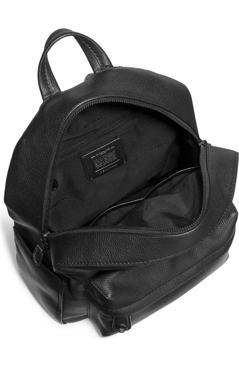 COACH Leather Backpack, Alternate, color,