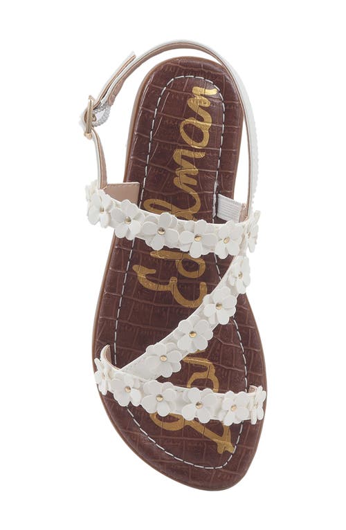 Shop Sam Edelman Kids' Gigi Flower Sandal In White