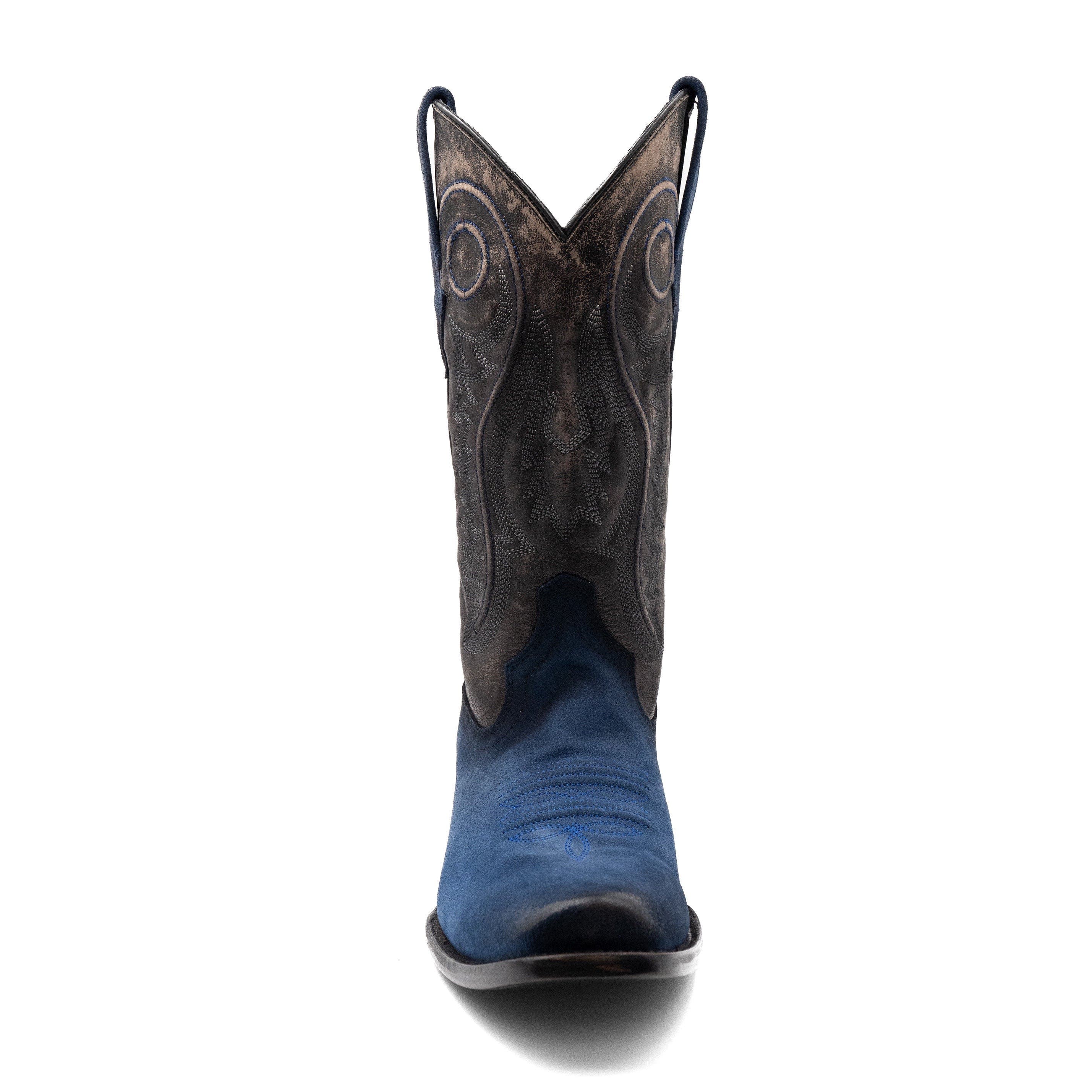 Men's Suede Roughrider Western Boot, Alternate, color, Electric