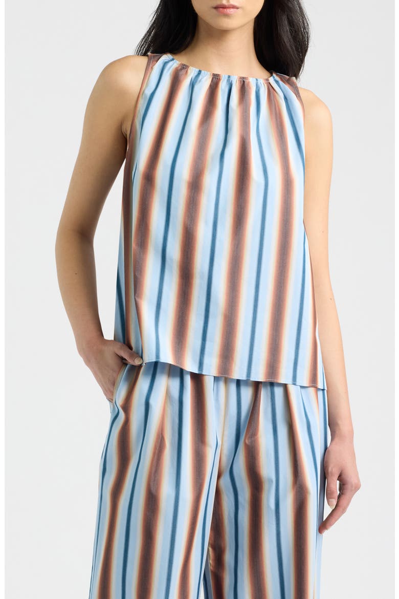 Dev Striped Cotton Sleeveless Top, Main, color, OMBRE STRIPE