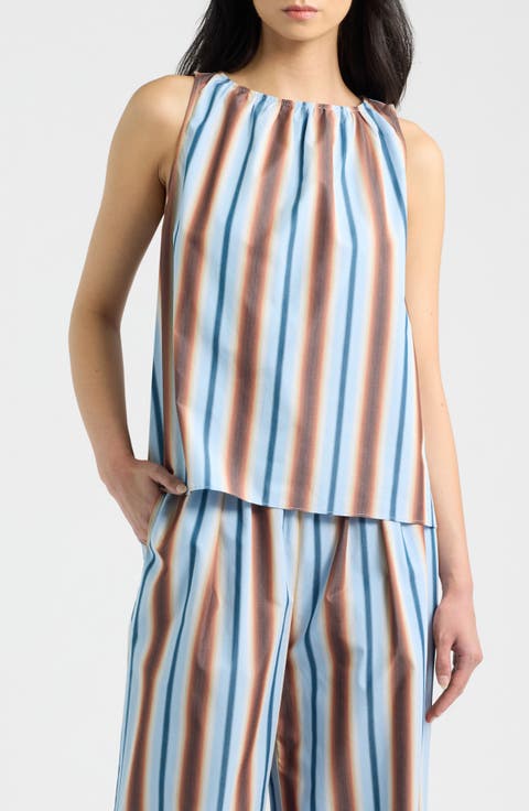 Dev Striped Cotton Sleeveless Top