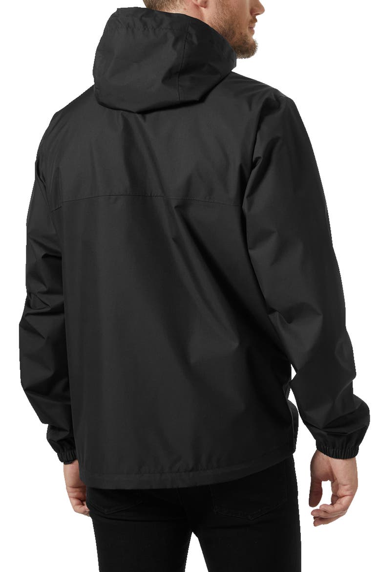Vancouver Hooded Rain Jacket, Alternate, color, BLACK