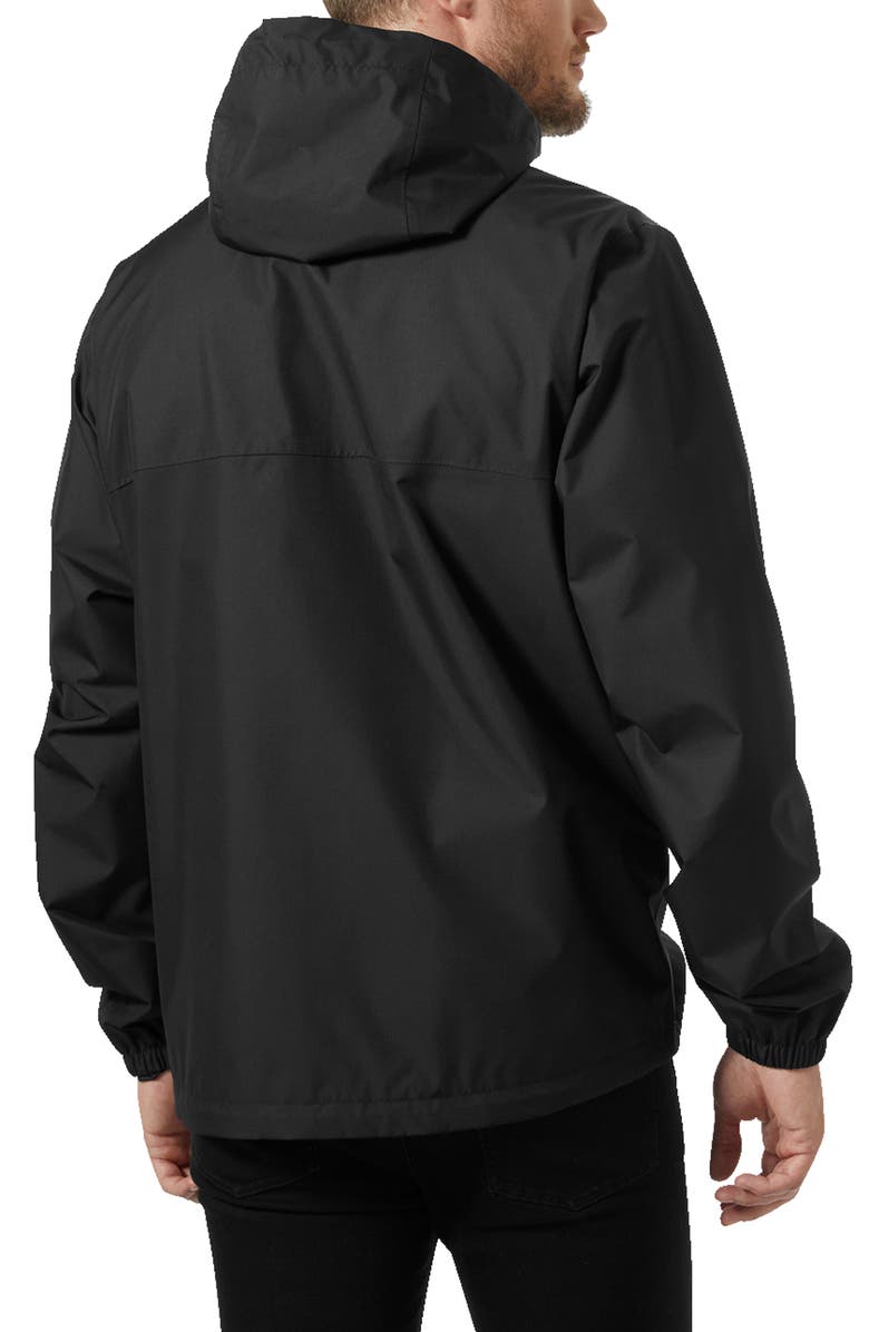 Helly Hansen Vancouver Hooded Rain Jacket, Alternate, color, Black