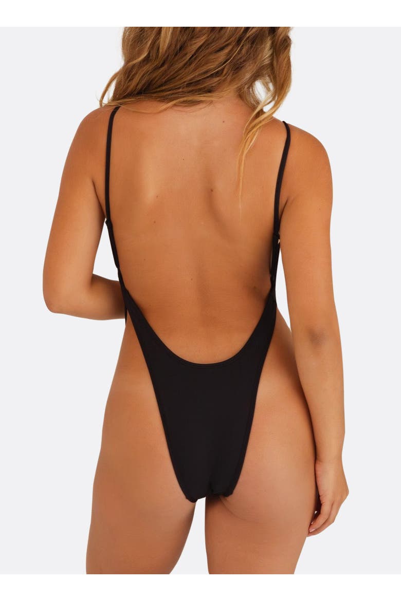 Dynamo One Piece Swimsuit, Alternate, color, Black
