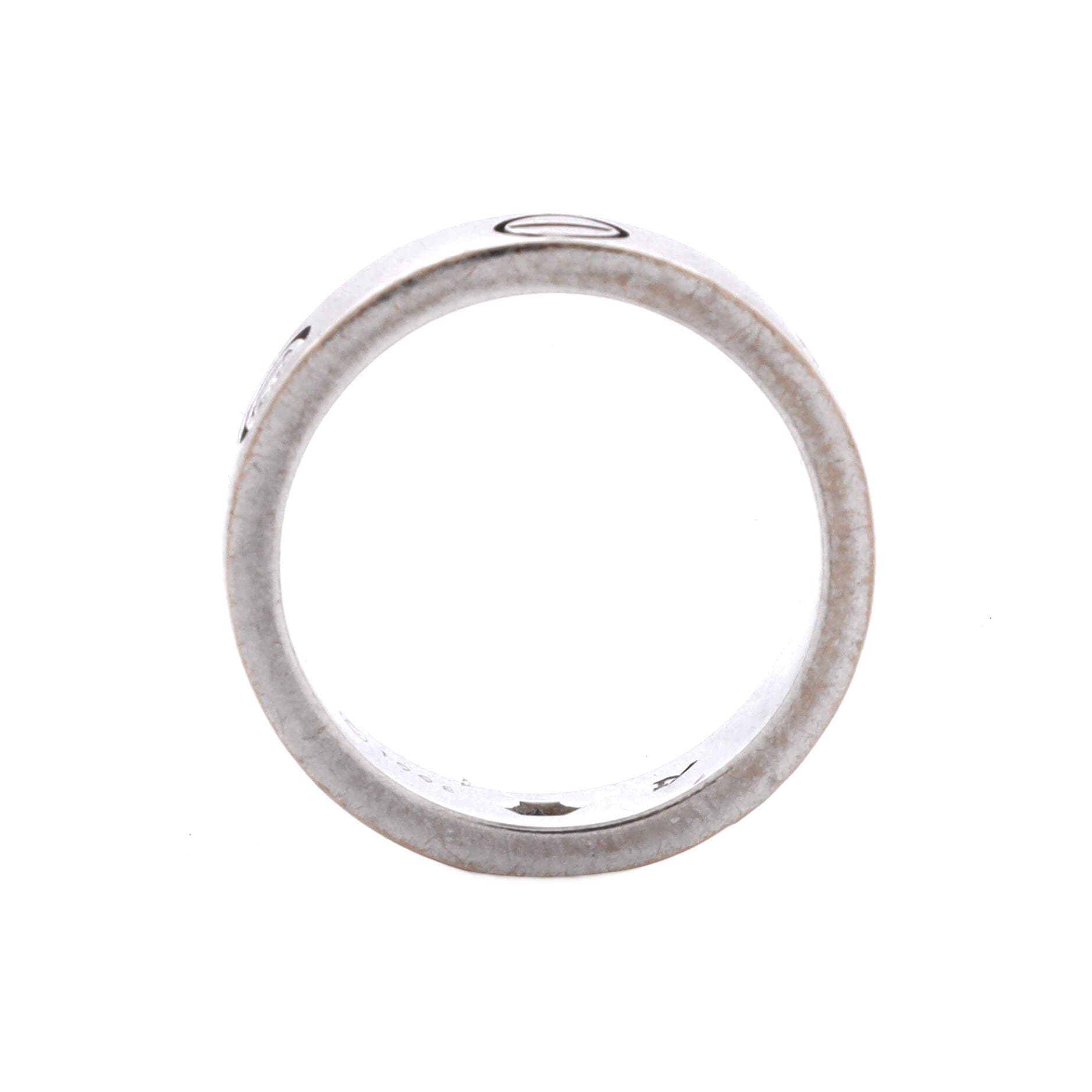 Love 3 Diamonds Band Ring 18K White Gold with Diamond, Alternate, color, Metallic Gold