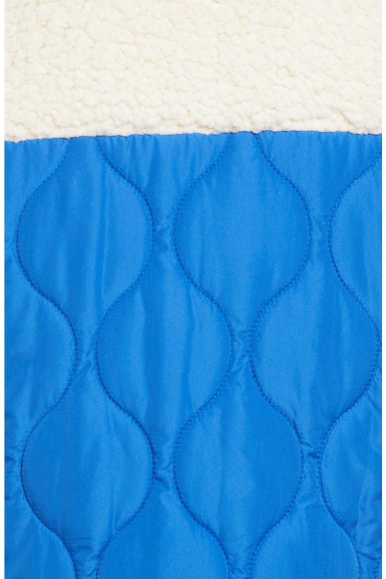 Mixed Media Fleece Jacket, Alternate, color, OCEAN BLUE/ MILK
