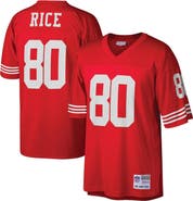 Mitchell & Ness Men's Mitchell & Ness Jerry Rice Scarlet San Francisco 49ers Big & Tall 1990 Retired Player Replica Jersey