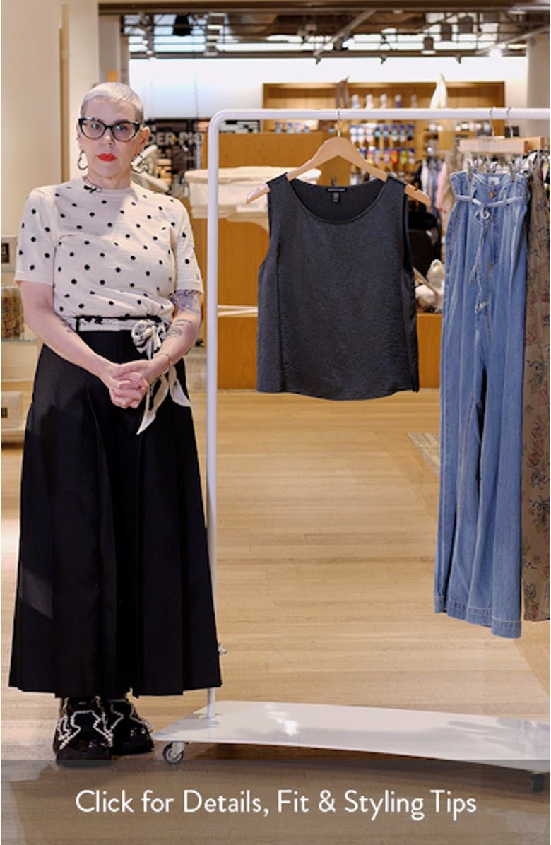 Crinkle Satin Shell Top, sales video thumbnail