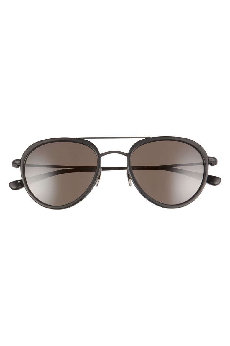 Lynch 52mm Polarized Aviator Sunglasses, Alternate, color, BLACK/ BLACK