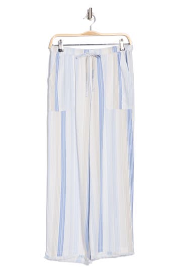 Splendid Liam Stripe Crop Wide Leg Pants In Ceramic Stripe