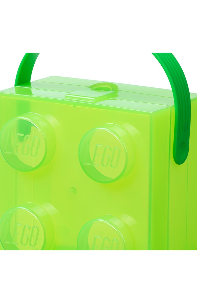 LEGO Storage Case/Lunch Box W/ Handle in Translucent Green, Alternate, color,
