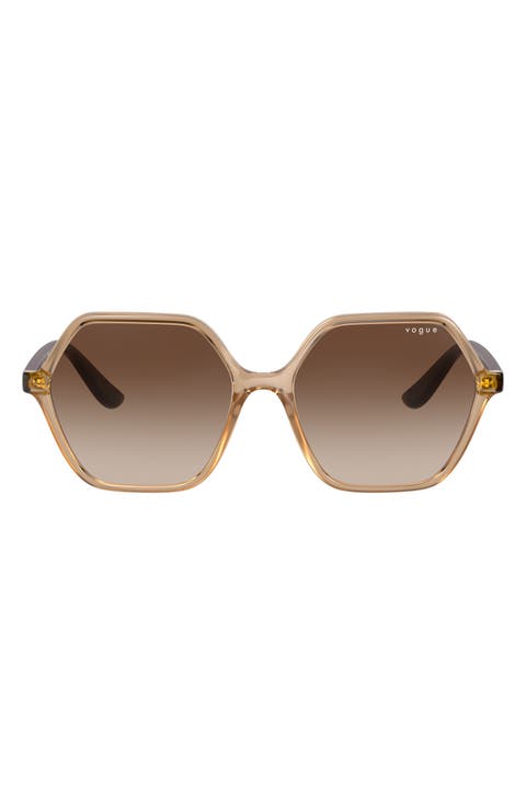 55mm Gradient Irregular Sunglasses