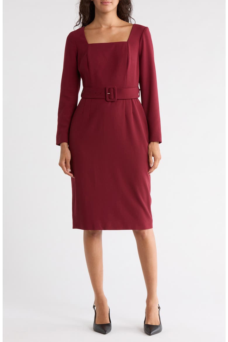 Carrington Long Sleeve Dress, Main, color, RED-BURGUNDY