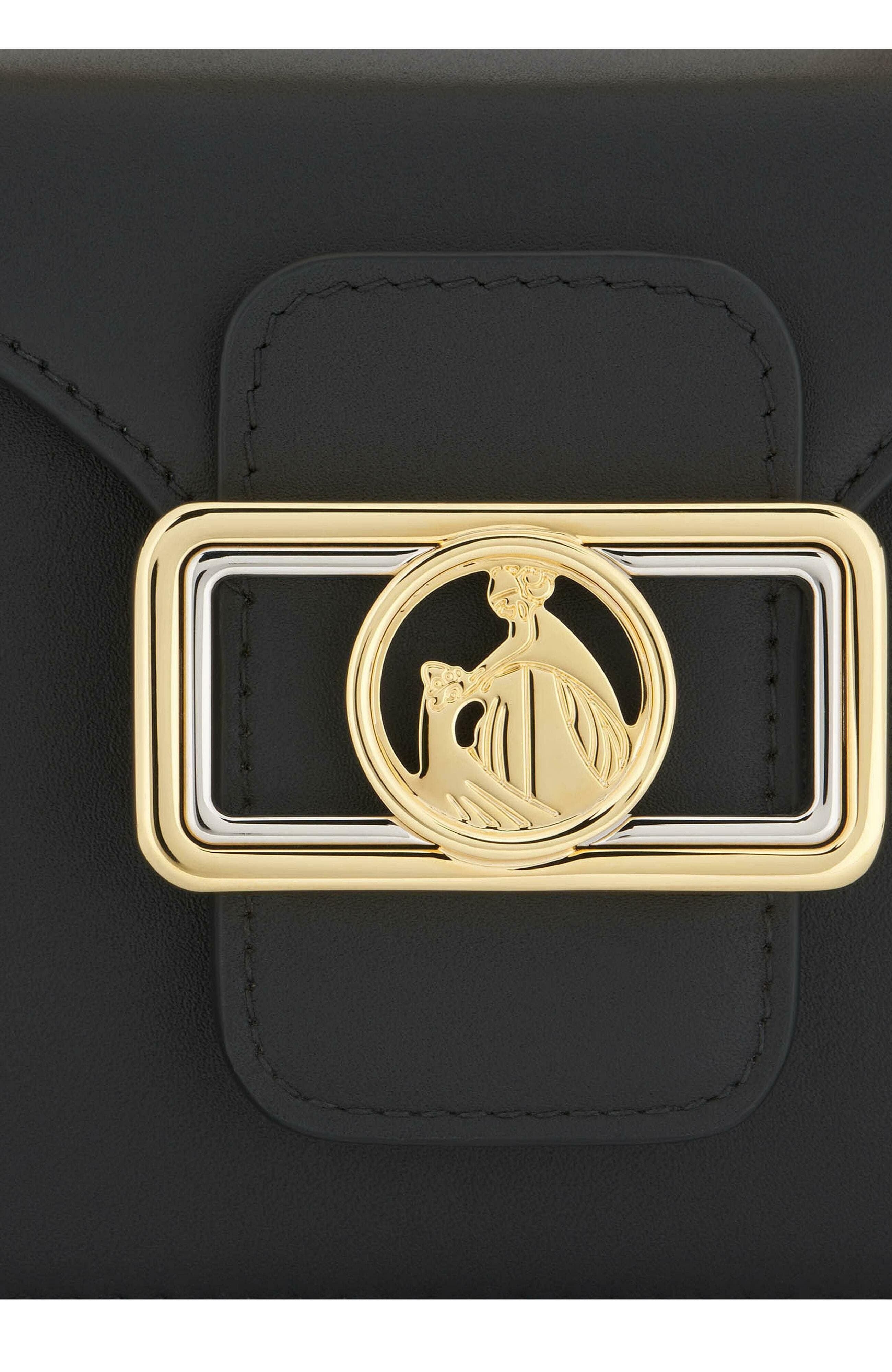 Lanvin Nano Pencil Cat Leather Bag, Alternate, color, Black