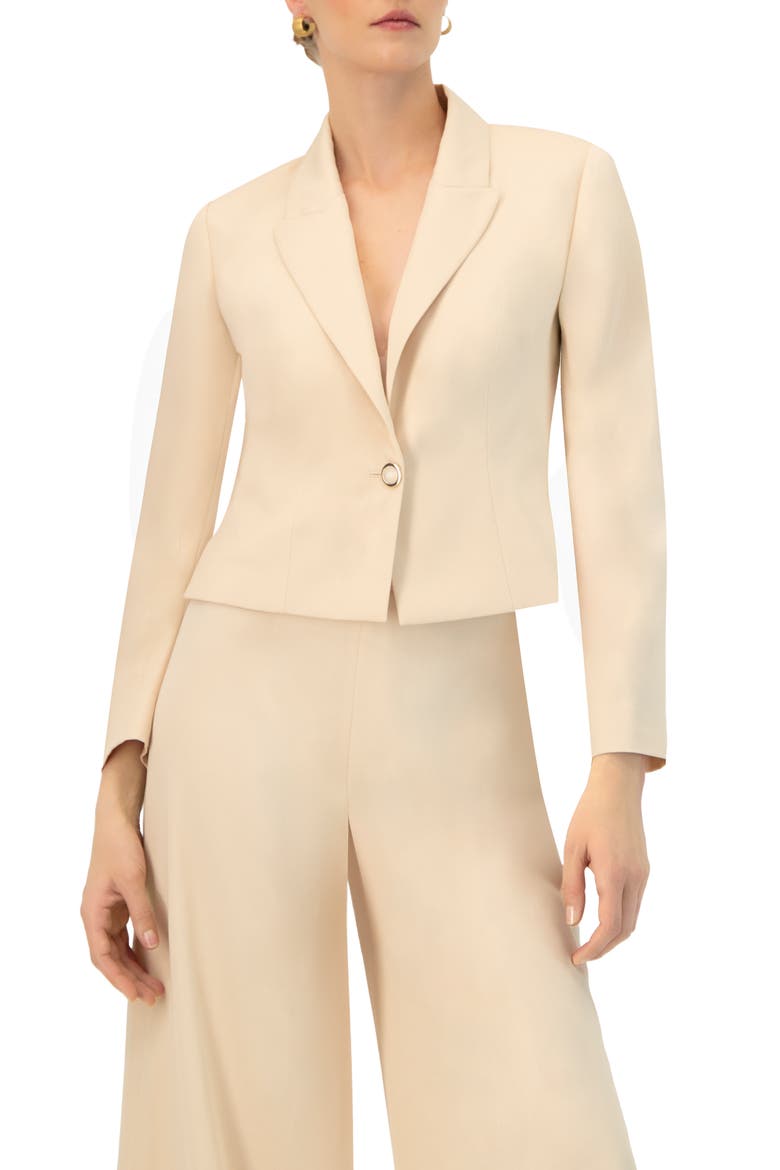 Tailored Single-Button Blazer, Main, color, Sand