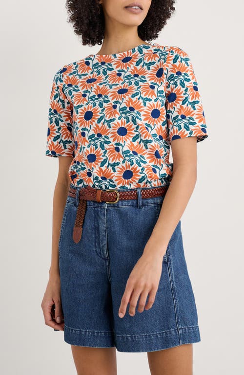 Seasalt Cornwall Poisson Print Organic Cotton Shirt In Blue