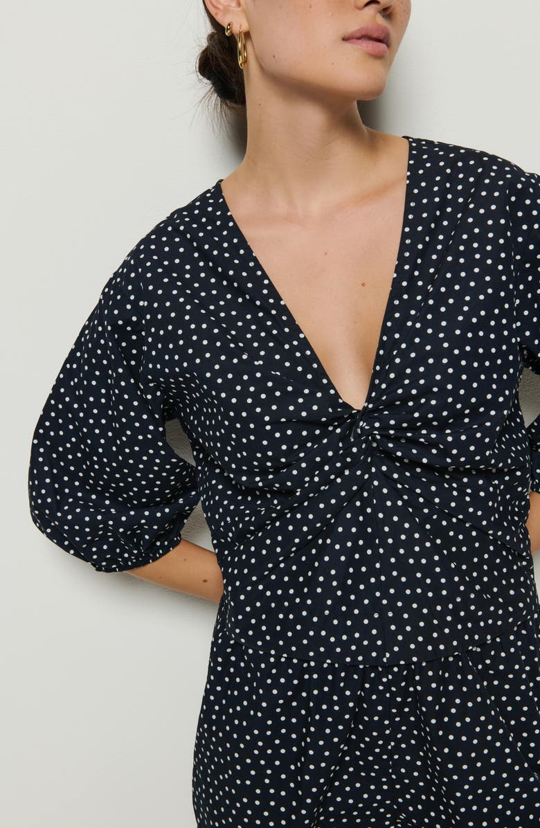 Nation LTD Celeste Puff Sleeve Top, Alternate, color, Cabana Polka Dot