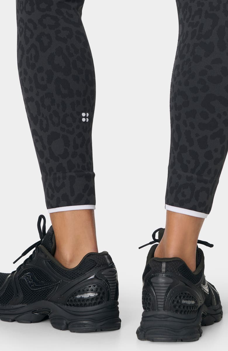 Sweaty Betty Animal Base Layer Leggings, Alternate, color, Grey Leopard Jacquard