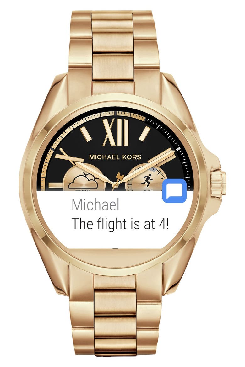 MICHAEL Michael Kors Bradshaw Access Bracelet Smart Watch, 45mm, Alternate, color, GOLD