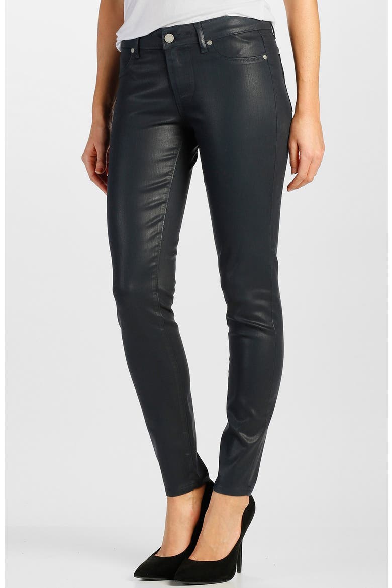 Denim 'Verdugo' Coated Ultra Skinny Jeans, Main, color, DEEP LAGOON SILK