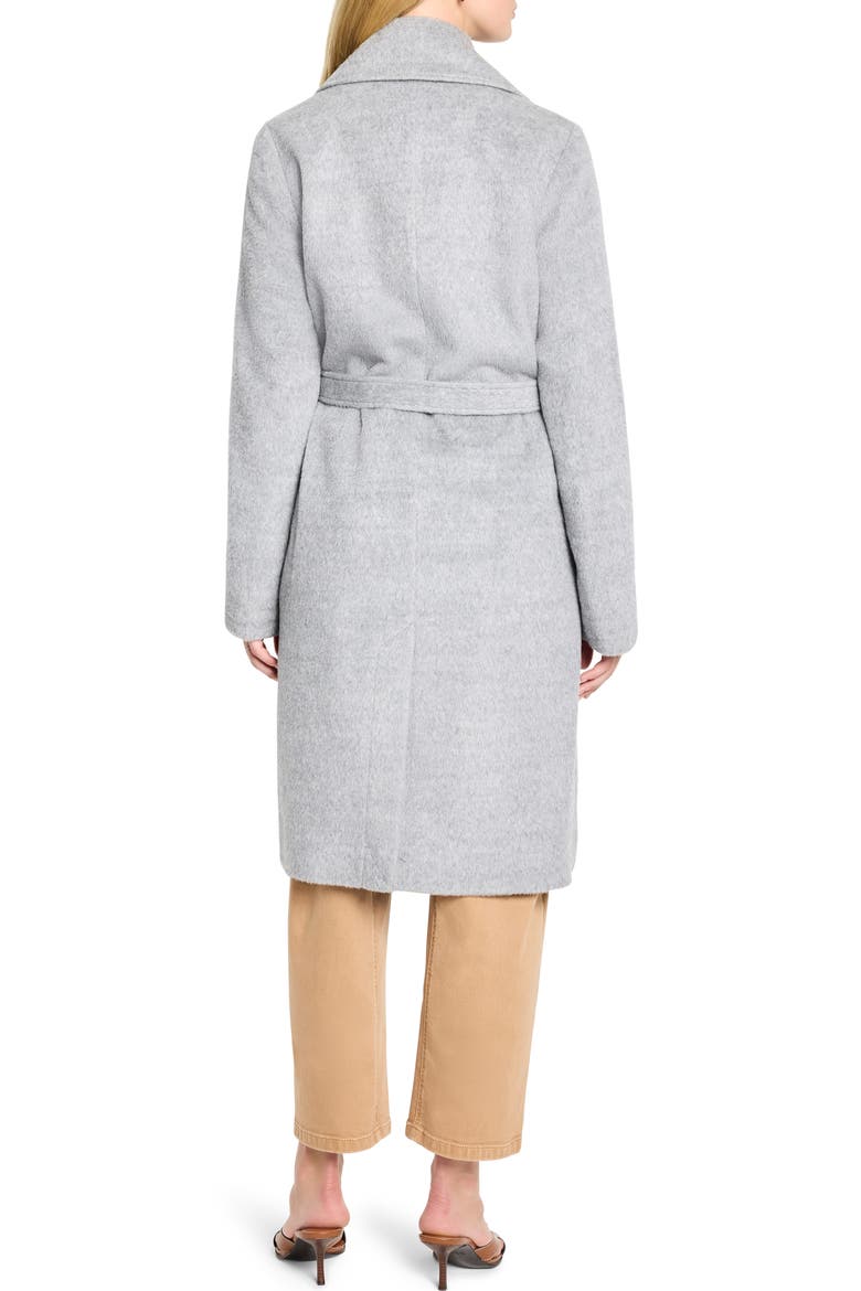 Wool Blend Belted Wrap Coat, Alternate, color, LIGHT GREY