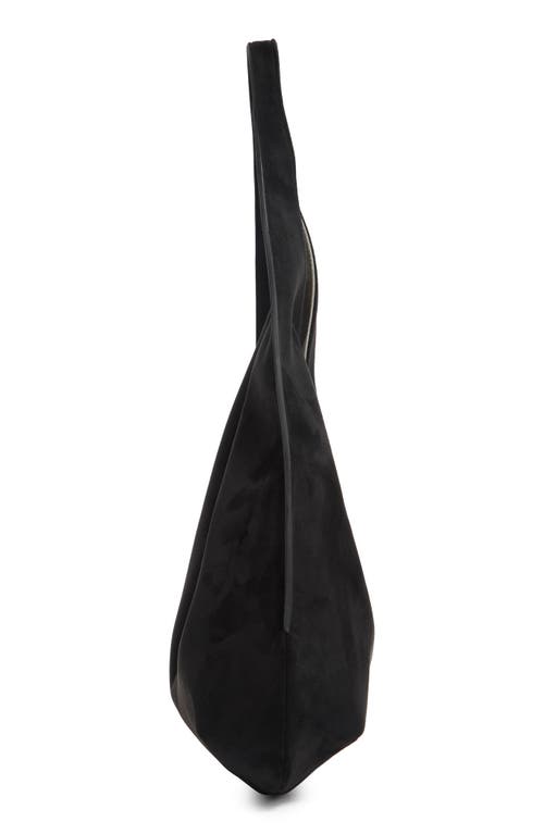 Jw Pei Dara Faux Suede Hobo Bag In Black