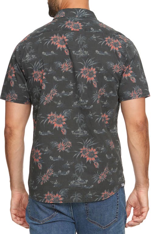 FLAG AND ANTHEM FLAG AND ANTHEM CONROE FLORAL SHORT SLEEVE BUTTON-UP SHIRT 