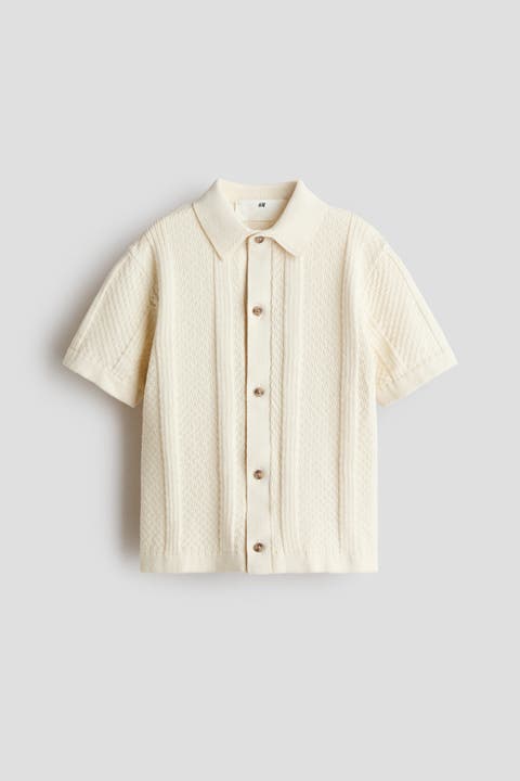 Textured-knit shirt
