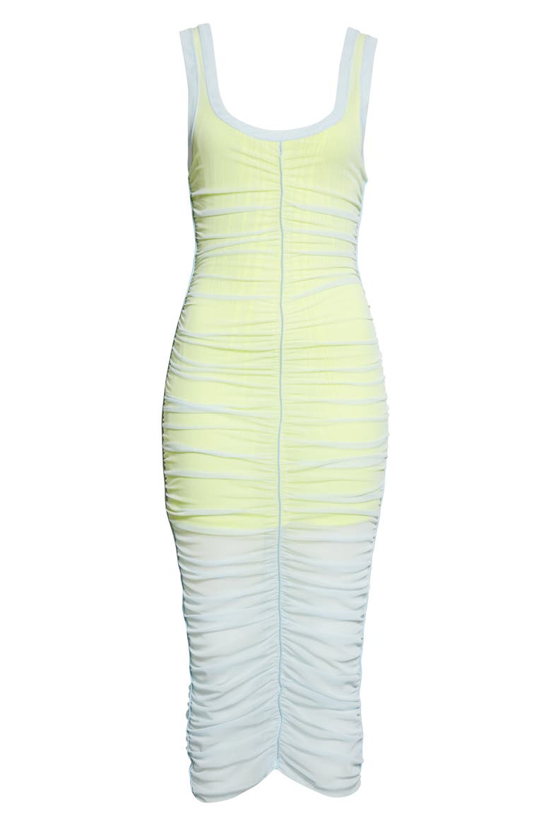 Double Layer Midi Tank Dress, Alternate, color, BLUE PEARL/ GLOWSTICK