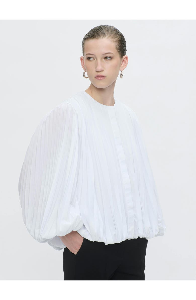 Callas Milano GIULIA Pleated poet shirt, Alternate, color, White