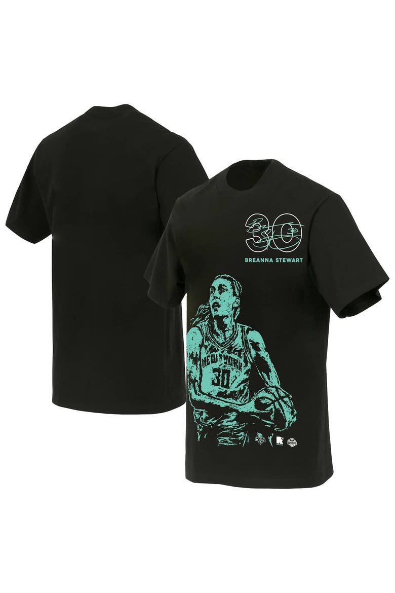 Unisex round21 Breanna Stewart Black New York Liberty Player T-Shirt, Alternate, color, Black