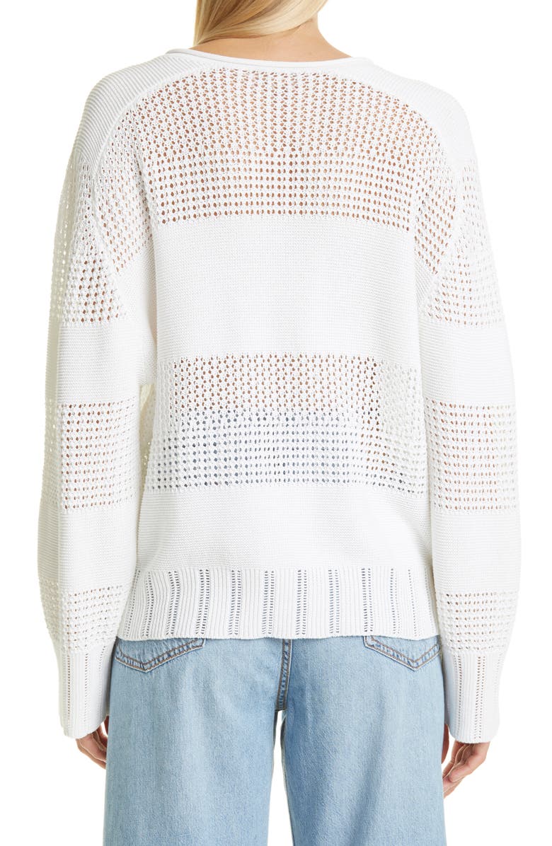 rag & bone Faye Stripe V-Neck Sweater, Alternate, color, 